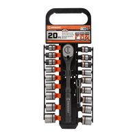 Thumbnail for Crescent Standard SAE/Metric Mechanics Tool Set Drive 6 Point Standard X10 3/8