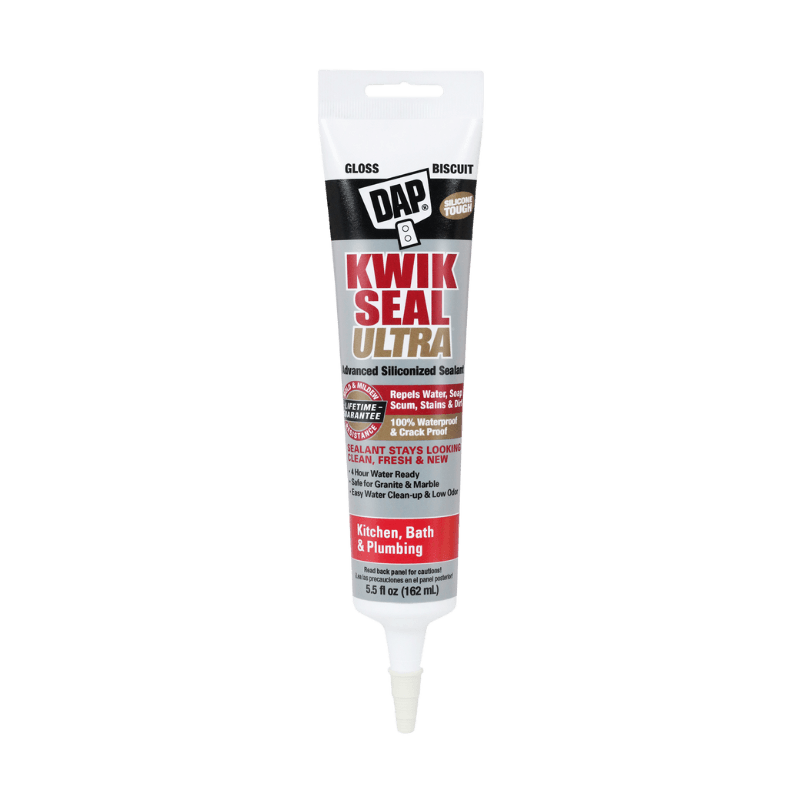 DAP Kwik Seal Ultra Advanced Kitchen and Bath Sealant Gloss Biscuit 5.5 oz. | Gilford Hardware