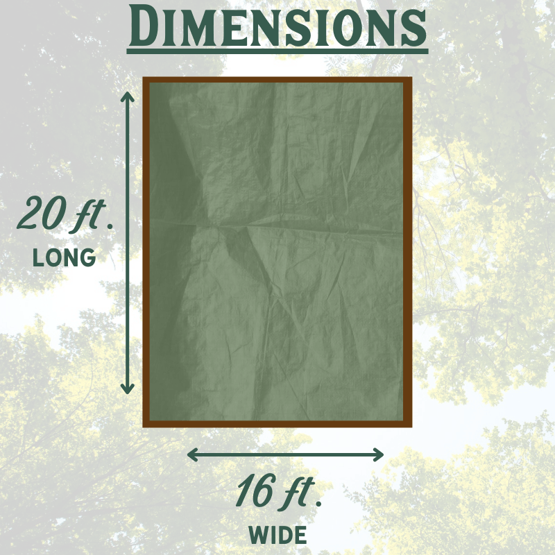 Dry Top Brown/Green Tarp Medium Duty Reversible 16' x 20' | Gilford Hardware 