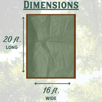 Thumbnail for Dry Top Brown/Green Tarp Medium Duty Reversible 16' x 20' | Gilford Hardware 