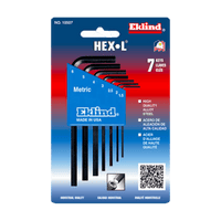 Thumbnail for Eklind Short Arm Hex L-Key Set Metric 7-pack. | Gilford Hardware