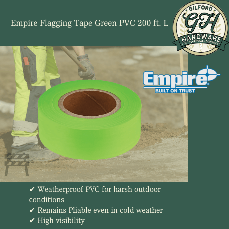 Empire Flagging Tape Green PVC 200 ft. L | Gilford Hardware