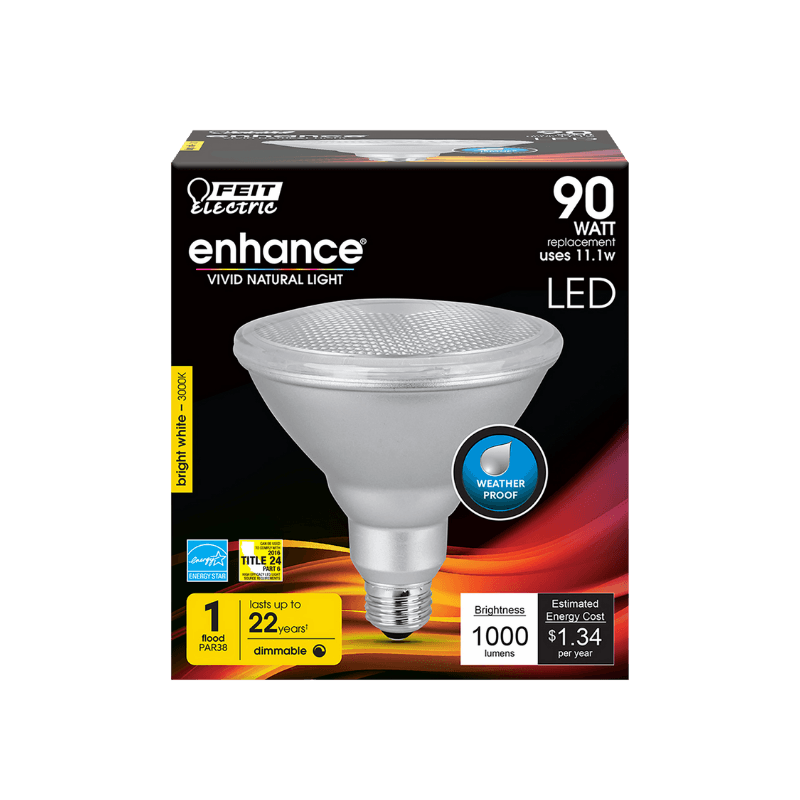 Feit Electric PAR38 E26 (Medium) LED Bulb Bright White 90 Watt Equivalence | Gilford Hardware 