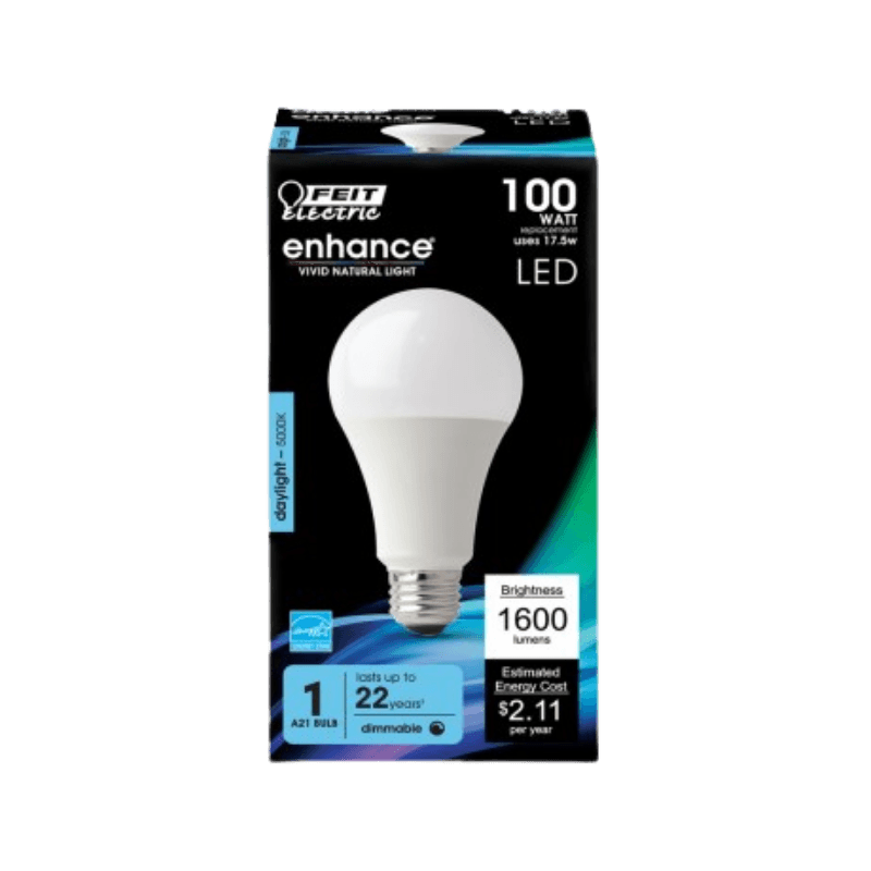 Feit Electric A19 E26 (Medium) LED Bulb Daylight 100 Watt Equivalence | Gilford Hardware