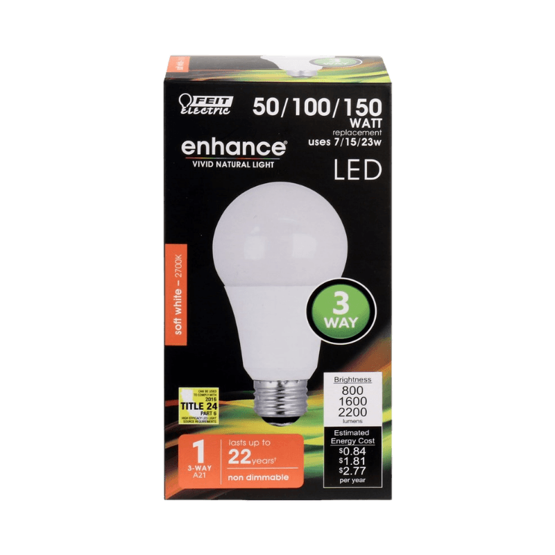 Feit Electric Enhance A19 E26 (Medium) LED Bulb Soft White 150 Watt Equivalence | Gilford Hardware 