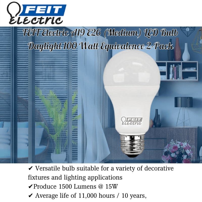 FEIT LED Bulb Medium 100 Watt 2-Pack. | Gilford Hardware