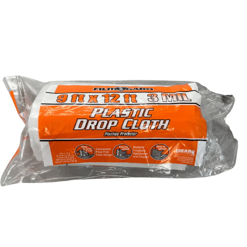 Film-Gard Plastic Drop Cloth 3 mil 9' x 12' | Gilford Hardware