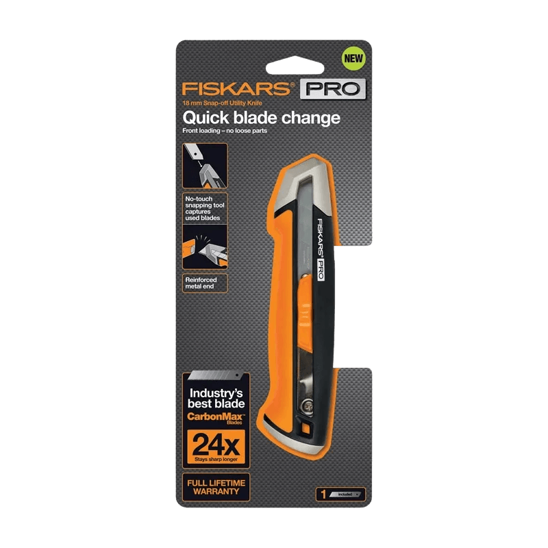 Fiskars Pro Snap-off Utility Knife 6" | Gilford Hardware 