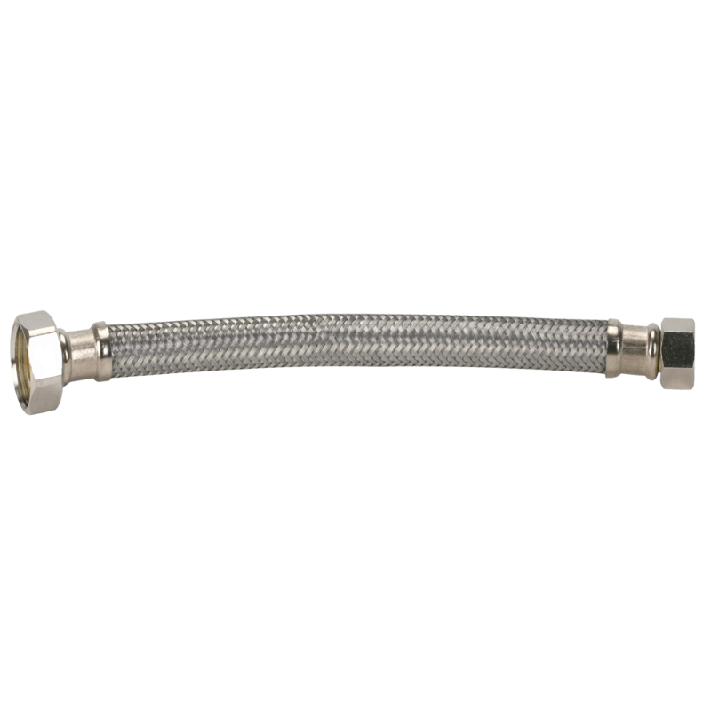 Fluidmaster Stainless Steel Toilet Supply Line 3/8" x 1/2" x 12" | Gilford Hardware