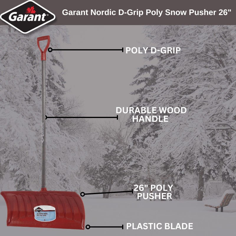 Garant Nordic D-Grip Poly Snow Pusher 26" | Gilford Hardware 