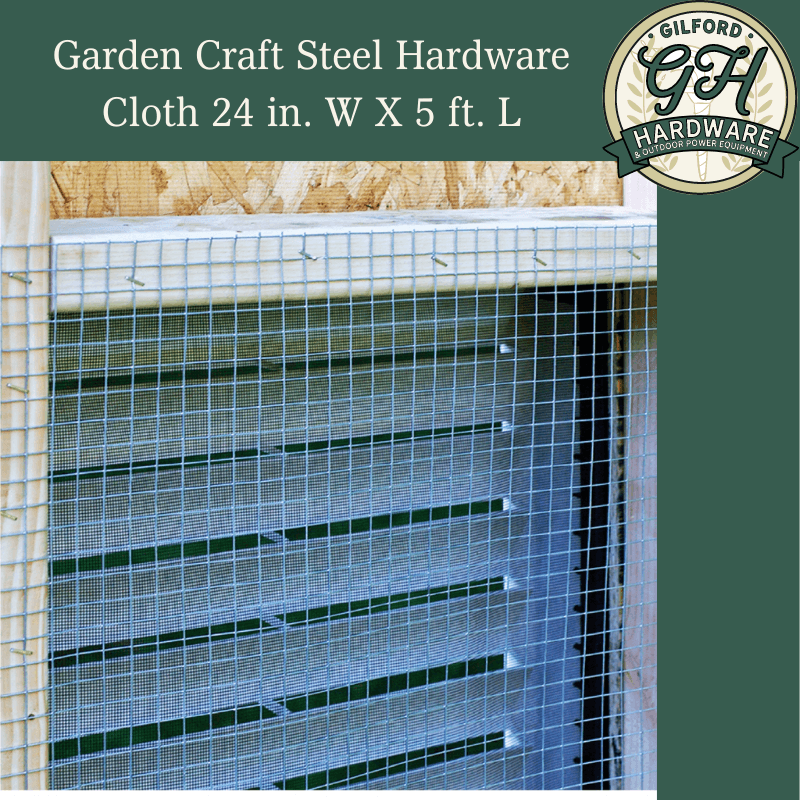 Garden Craft Steel Hardware Cloth 24 in. W X 5 ft. L | Gilford Hardware