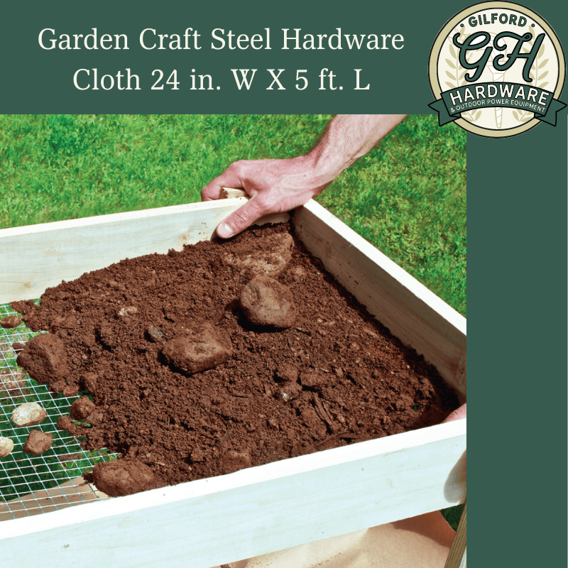 Garden Craft Steel Hardware Cloth 24 in. W X 5 ft. L | Gilford Hardware