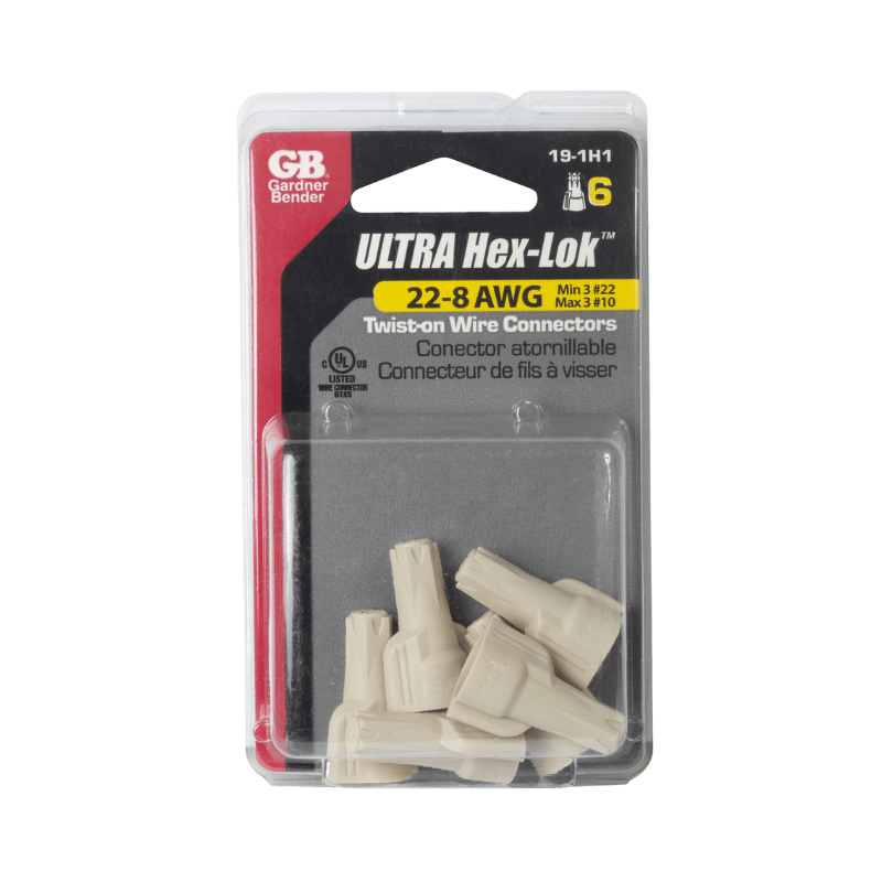 Gardner Bender Hex-Lok Wire Connectors  22-8 Ga. 6-Pack. | Gilford Hardware 