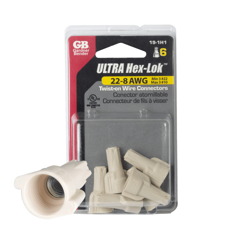 Gardner Bender Hex-Lok Wire Connectors  22-8 Ga. 6-Pack. | Gilford Hardware 