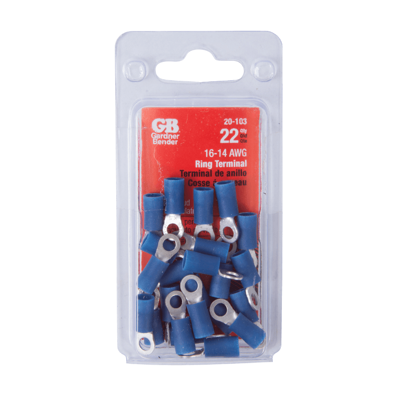 Gardner Bender Insulated Wire Ring Terminal Blue 16-14 Ga. 22-Pack. | Gilford Hardware 