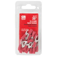 Thumbnail for Gardner Bender Insulated Wire Spade Terminal Red 22-18 Ga. 20-Pack. | Gilford Hardware 