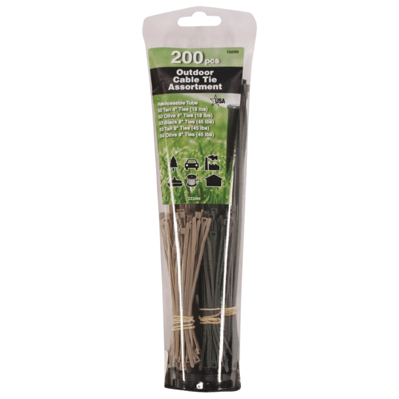 Gardner Bender Camouflage Cable Ties 4" and 6" 200-Pack. | Gilford Hardware 