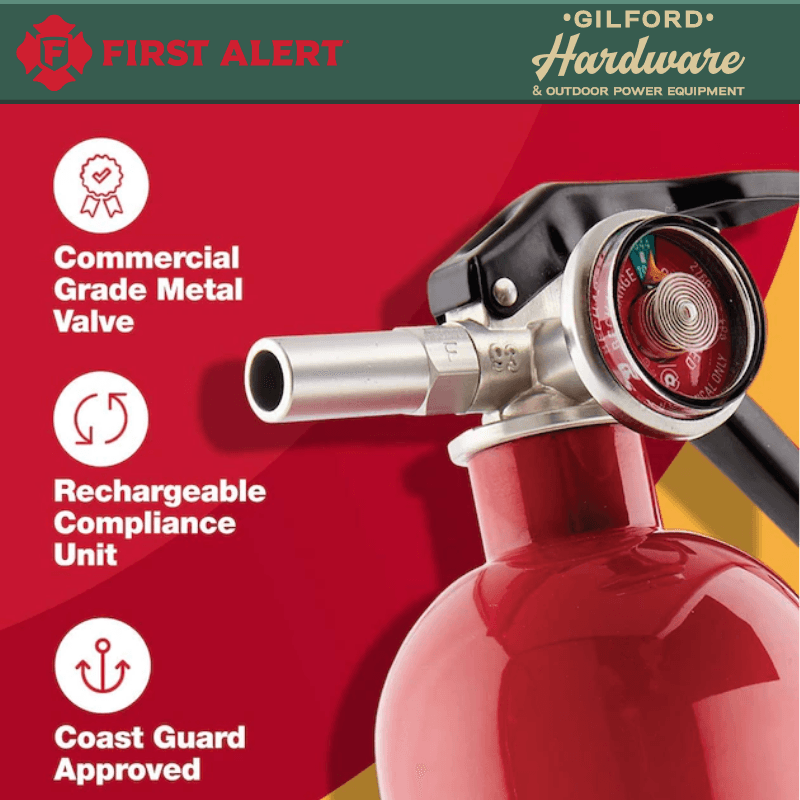 First Alert Fire Extinguisher OSHA/US Coast Guard Approval 2-3/4 lb. | Gilford Hardware 