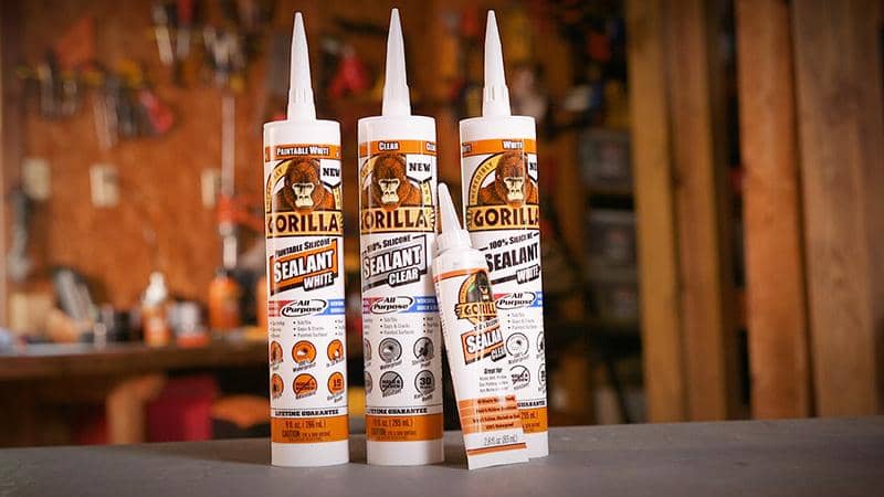 Gorilla 100% Silicone Sealant & Caulking Clear 10 oz. | Gilford Hardware