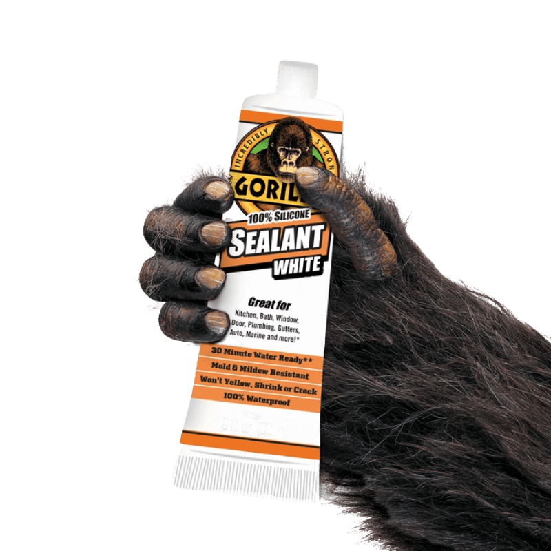 Gorilla 100% Silicone Sealant White 2.8 oz. | Gilford Hardware 