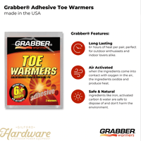 Thumbnail for Grabber Adhesive Toe Warmers 2-Pack. | Gilford Hardware