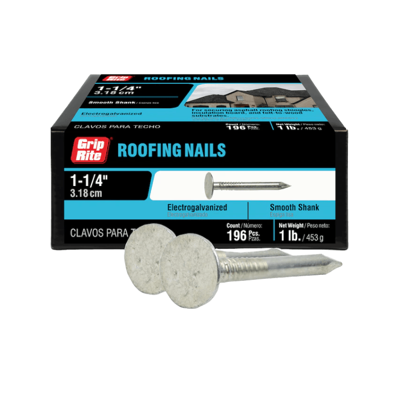 Grip-Rite 2-1/2" Roofing Galvanized Nail Flat 1 lb. | Gilford Hardware 