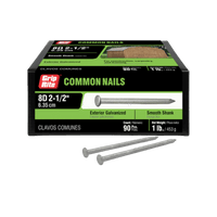 Thumbnail for Grip-Rite Common Hot-Dipped Galvanized Steel Nail Flat 8D 2-1/2 in. 1 lb. | Gilford Hardware