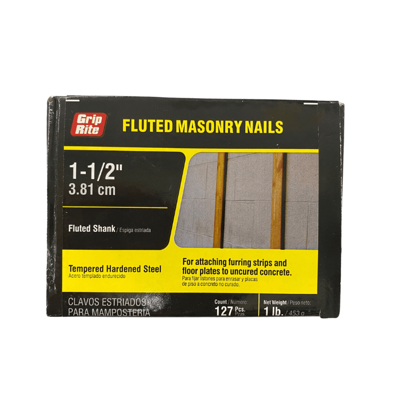 Grip-Rite Masonry Bright Nail T-Head 1-1/2 in. 1 lb. | Gilford Hardware