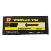 Thumbnail for Grip-Rite Masonry Bright Nail T-Head 1-1/2 in. 1 lb. | Gilford Hardware