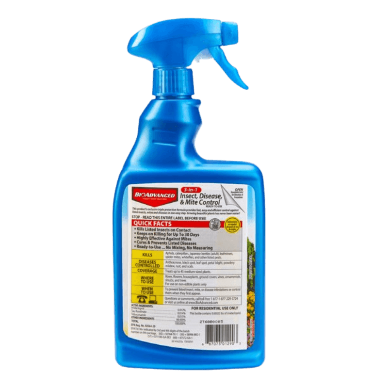 BioAdvanced 3-in-1 Insect, Disease & Mite Control Spray 24 oz. | Gilford Hardware