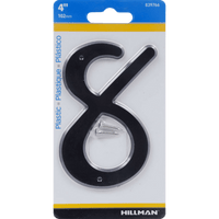 Thumbnail for Hillman Black Plastic Nail-On Number | Gilford Hardware 