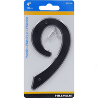 Thumbnail for Hillman Black Plastic Nail-On Number | Gilford Hardware 