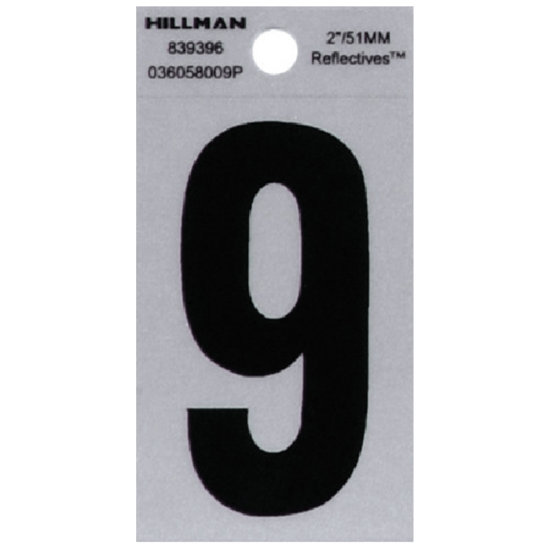 Hillman Reflective Mylar Sticker Number 0-9 2"  | Gilford Hardware 