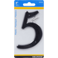 Thumbnail for Hillman Black Plastic Nail-On Number | Gilford Hardware 