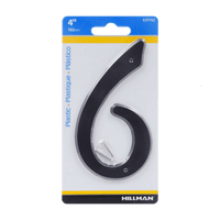 Thumbnail for Hillman Black Plastic Nail-On Number | Gilford Hardware 