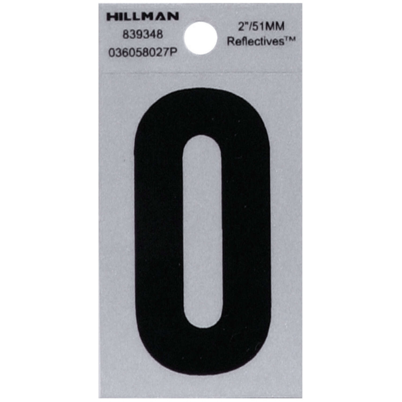 Hillman Reflective Mylar Sticker Number 0-9 2"  | Gilford Hardware 