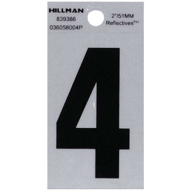 Hillman Reflective Mylar Sticker Number 0-9 2"  | Gilford Hardware 