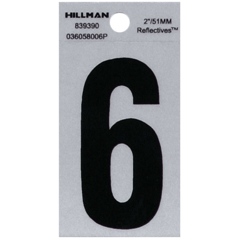 Hillman Reflective Mylar Sticker Number 0-9 2"  | Gilford Hardware 