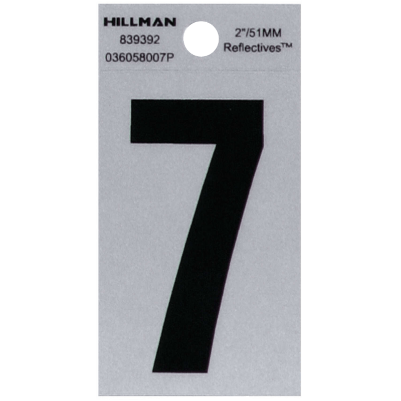 Hillman Reflective Mylar Sticker Number 0-9 2"  | Gilford Hardware 