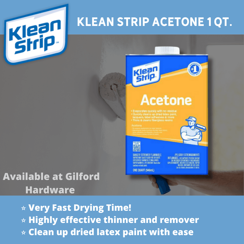 Klean Strip Acetone 1 qt. | Gilford Hardware 