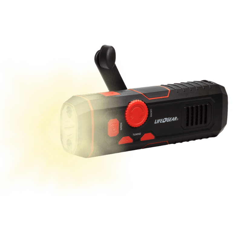 Life + Gear Stormproof Crank Radio and Flashlight | Gilford Hardware