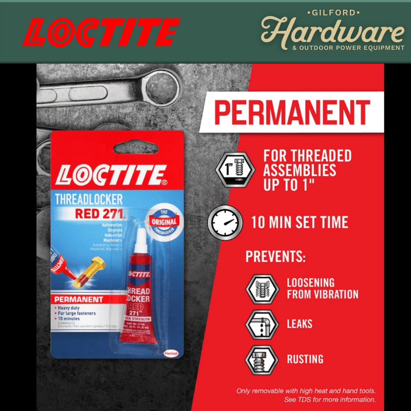 Loctite Threadlocker High Strength Liquid 0.2 oz. | Gilford Hardware