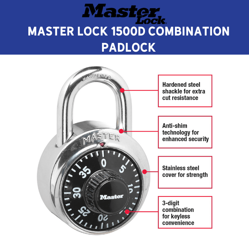 Master Lock 1500D Combination Padlock | Gilford Hardware