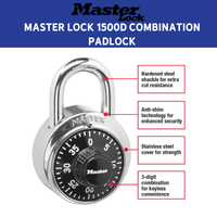 Thumbnail for Master Lock 1500D Combination Padlock | Gilford Hardware