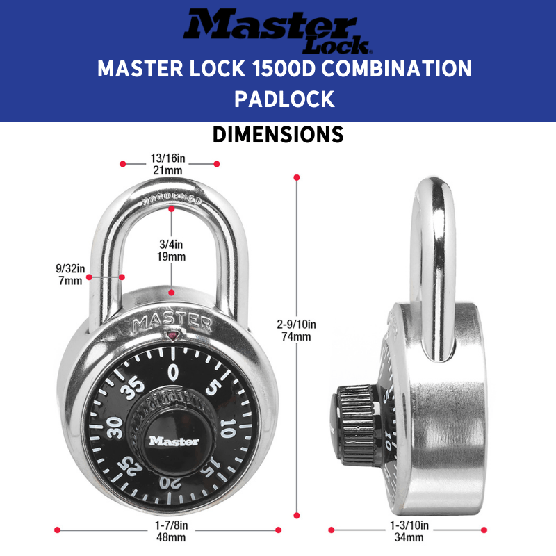 Master Lock 1500D Combination Padlock | Gilford Hardware