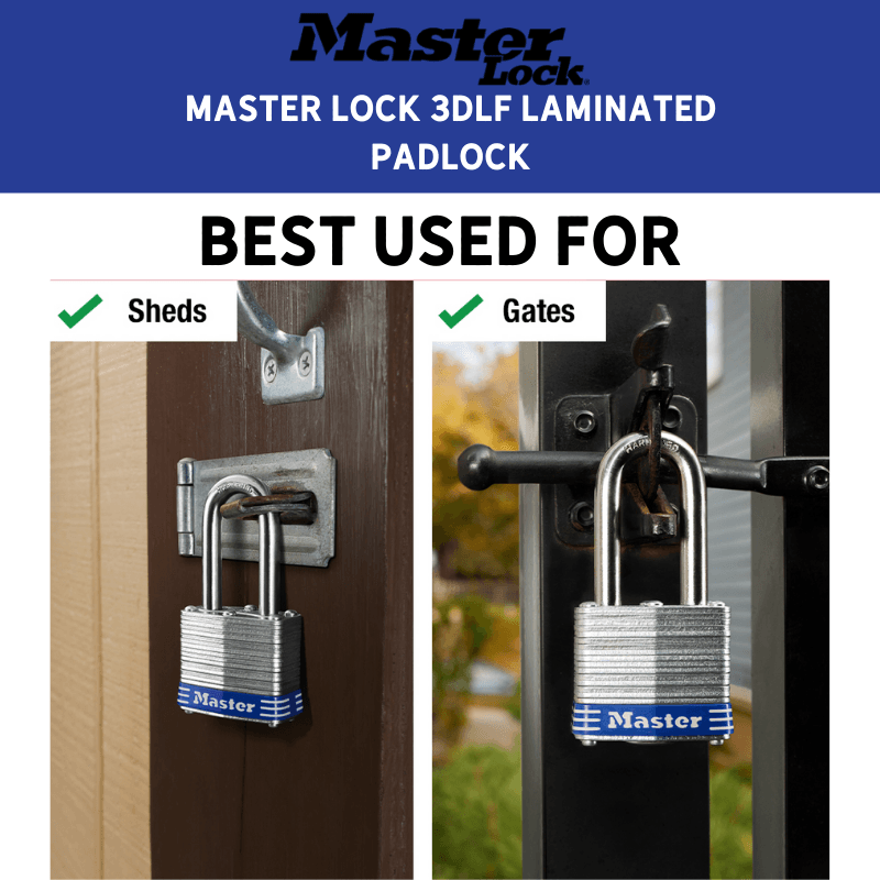 Master Lock 3DLF Laminated Padlock | Gilford Hardware