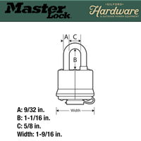 Thumbnail for Master Lock 2X Vinyl Padlock 1-9/16