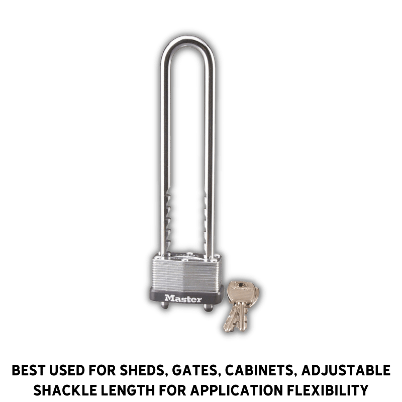 Master Lock Steel Padlock Adjustable Shackle 1-3/4" | Gilford Hardware