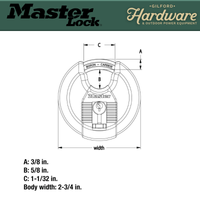 Thumbnail for Master Lock Shrouded Shackle Padlock 2-3/4 in. | Gilford Hardware