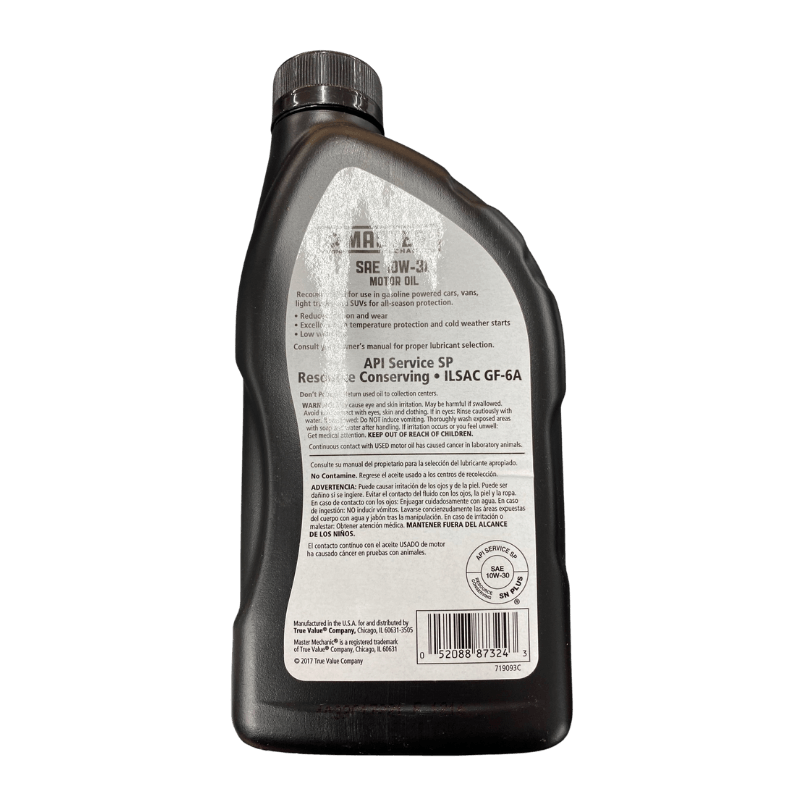 Master Mechanic 10W-30 Motor Oil Quart. | Gilford Hardware 